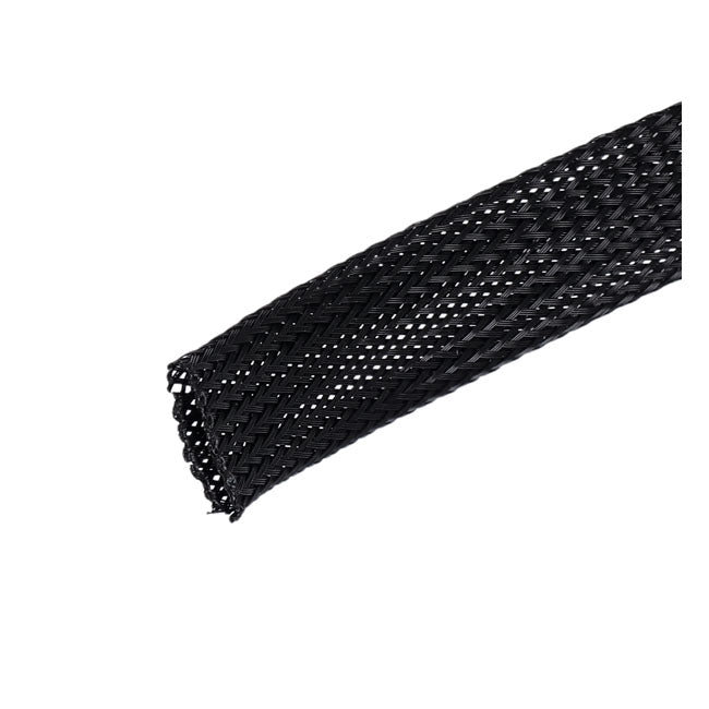 NAMZ, braided flex sleeving. Black, 3/4" (19mm) ID