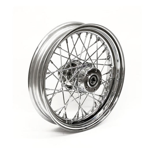 3.00 x 16 front wheel 40 spoke chrome