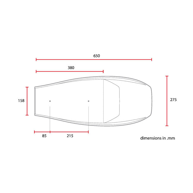 C-Racer, Flat Racer SCR4FC seat fully covered. Dark brown