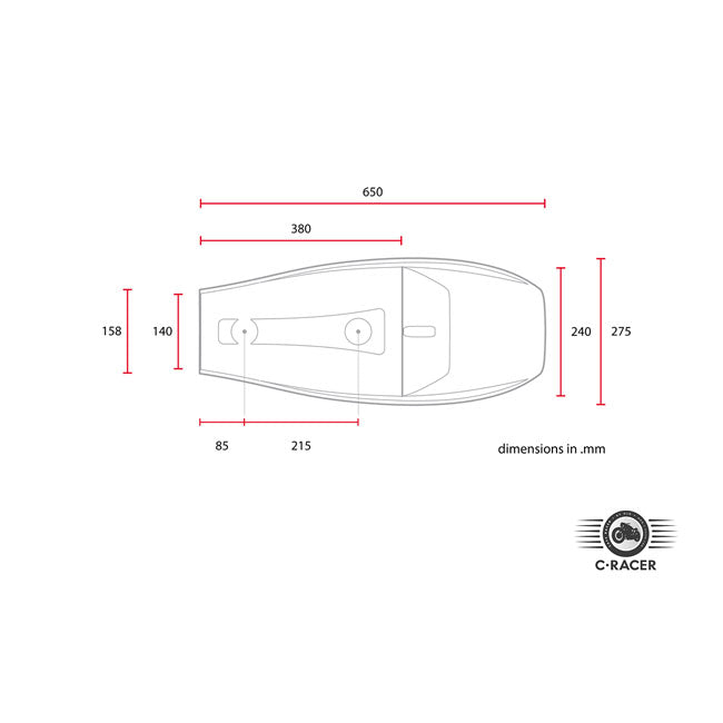 C-Racer, Flat Racer SCR4.1 seat with side number plates