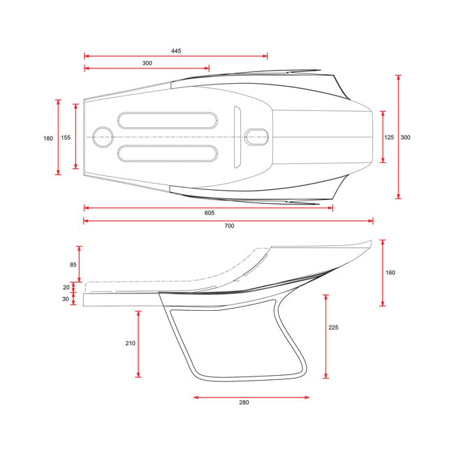 C-Racer, Flat Racer SCR14.1 seat. Dark brown