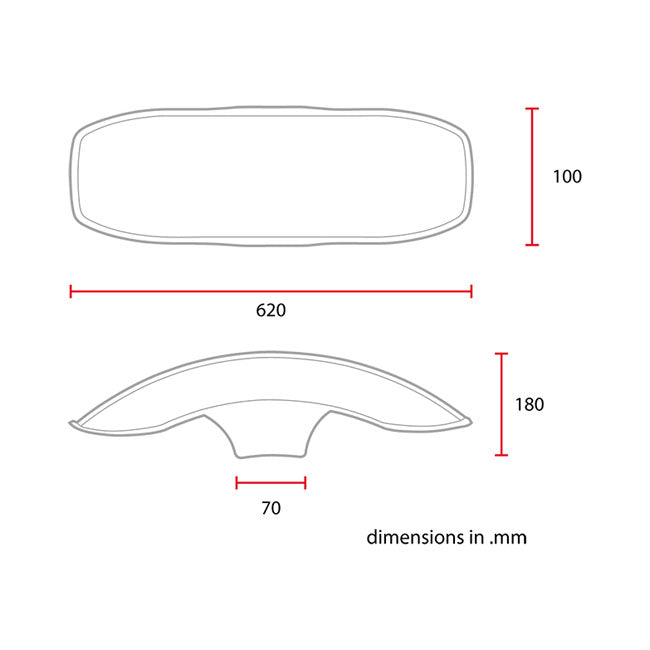 C-Racer universal 17/18" front fender No2 L