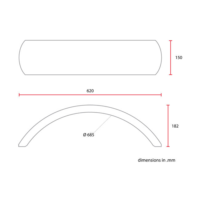 C-Racer universal 17/18" rear fender No1