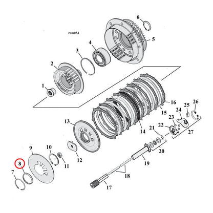 Seat, clutch spring