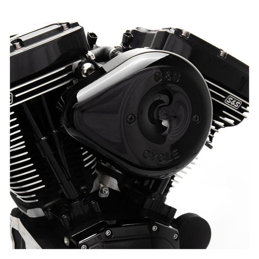 S&S Stealth, black teardrop air cleaner kit