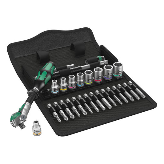 Wera Zyklop ratchet kit 28 pcs. 1/4" drive US Sizes