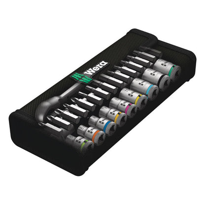 Wera Zyklop ratchet switch kit 28 pcs. 1/4" drive - Metric