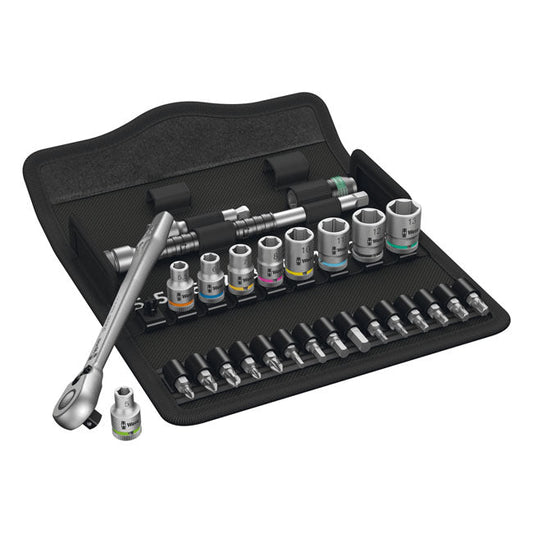 Wera Zyklop ratchet switch kit 28 pcs. 1/4" drive - Metric