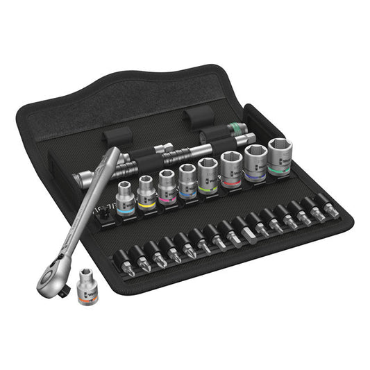 Wera Zyklop ratchet switch kit 28 pcs. 1/4" drive - US Sizes
