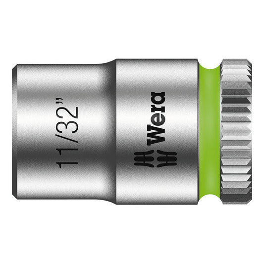 Wera Zyklop 1/4" socket - US sizes 11/32"