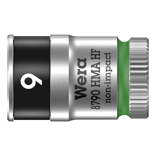 Wera Zyklop 1/4" socket with holding function - Metric 9.0