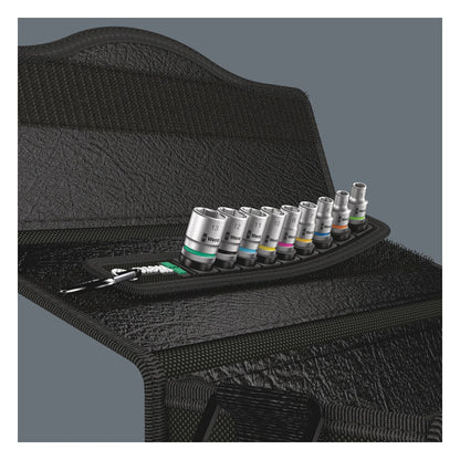 Wera socket belt with 1/4" drive hex sockets - Metric
