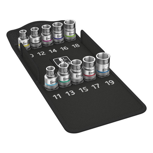 Wera Zyklop 1/2" Hex socket set with holding function Metric