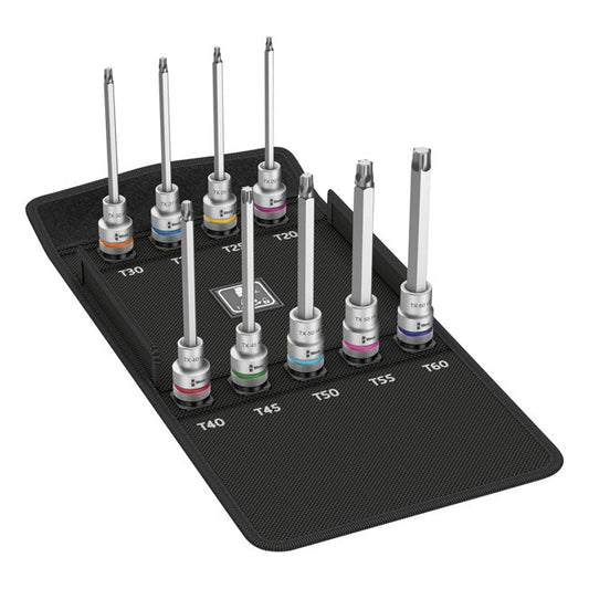 Wera Zyklop 1/2" drive extended Torx® socket bit set