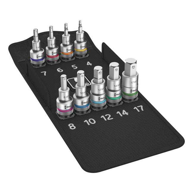 Wera Zyklop 1/2" drive Hex socket bit set - Metric
