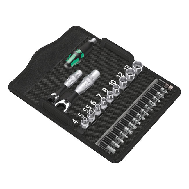 Wera Zyklop ratchet kit Kraftform Mini 2, 1/4" drive Metric