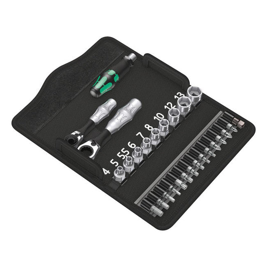 Wera Zyklop ratchet kit Kraftform Mini 2, 1/4" drive Metric