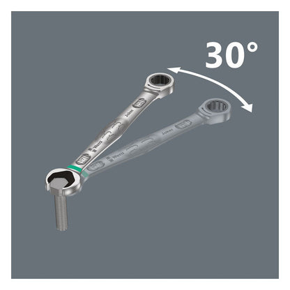 Wera ratcheting wrench set Joker open/ box end Metric