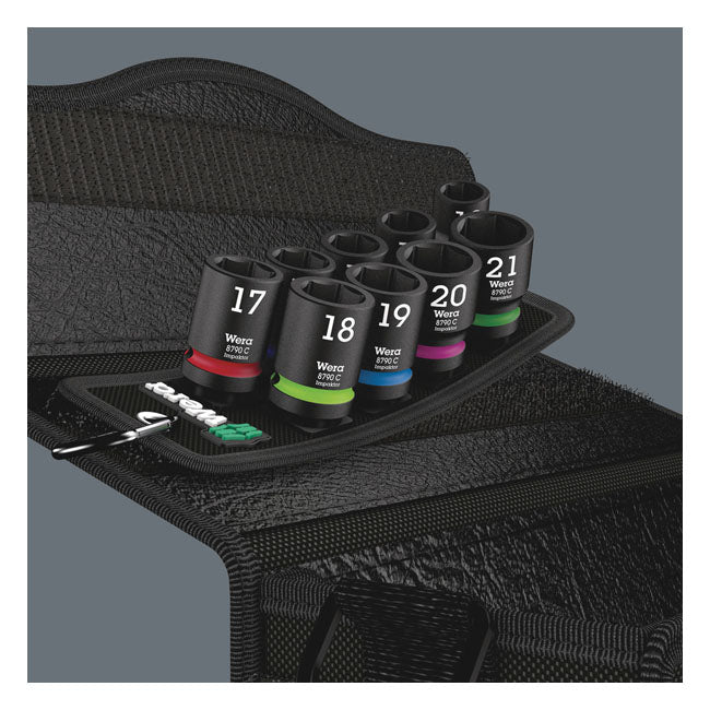 Wera, Impaktor 1/2" hex socket set - Metric