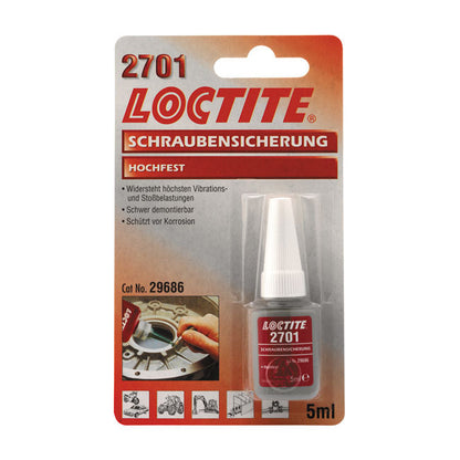 Loctite 2701 red, threadlocker 5cc