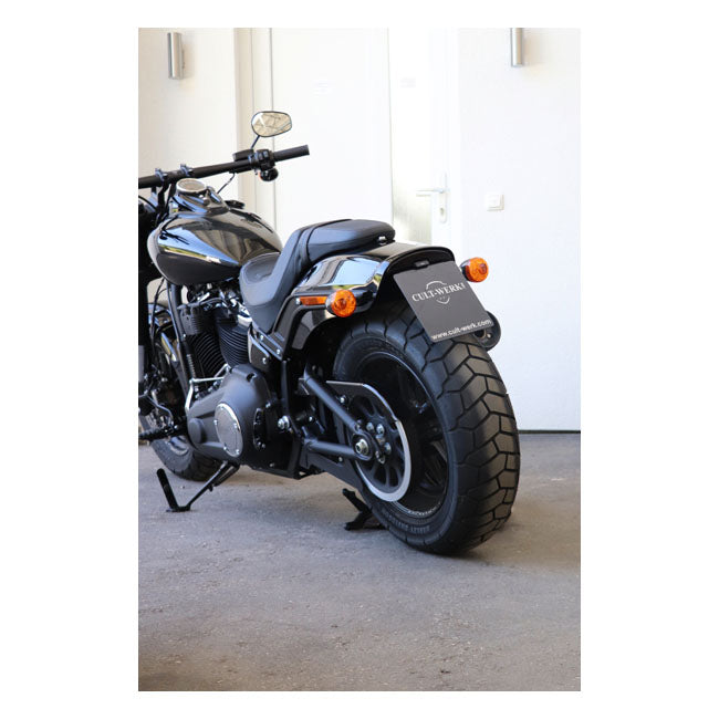 Cult-Werk, center license plate bracket. Black