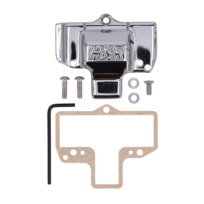 Mikuni, chrome top cover, with HSR logo