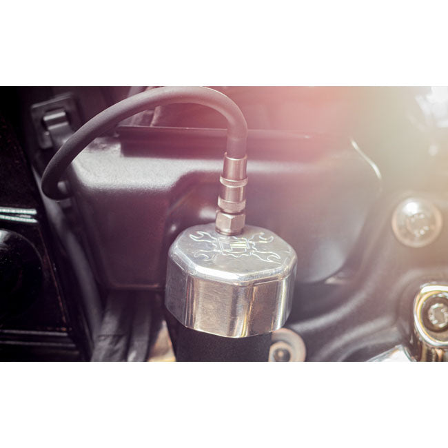 Feuling, oil tank breather kit vented dipstick Pol cap