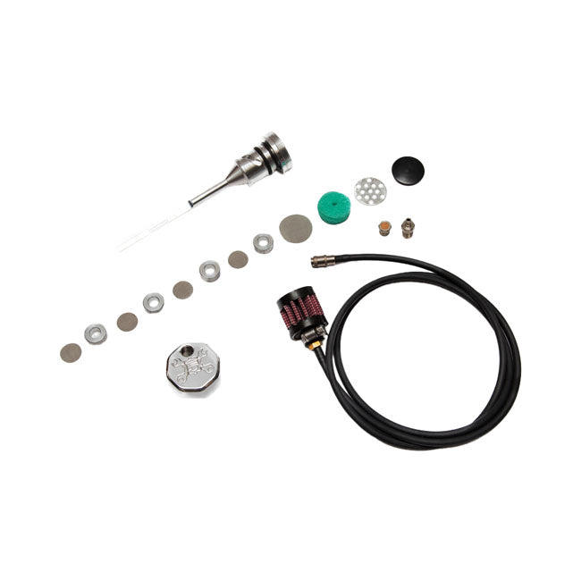 Feuling, oil tank breather kit vented dipstick Pol cap