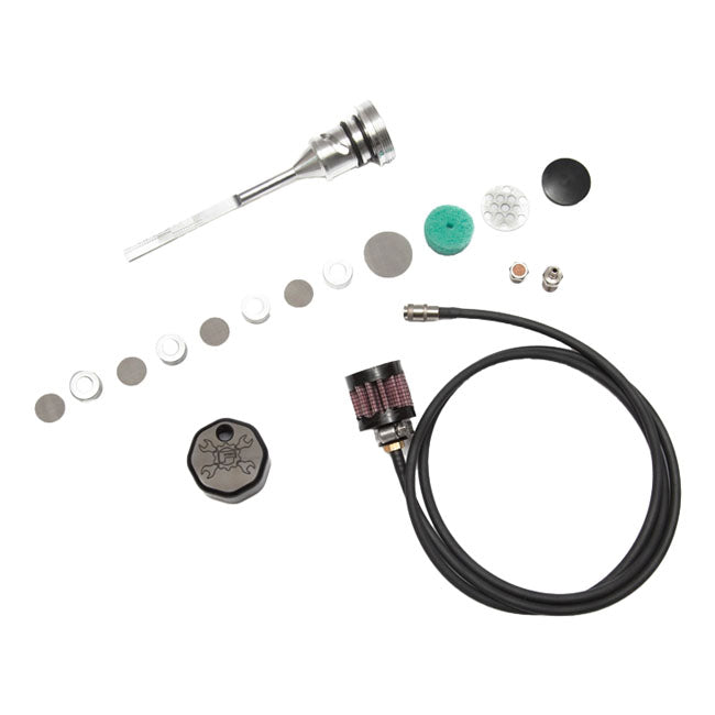 Feuling, oil tank breather kit vented dipstick Black cap