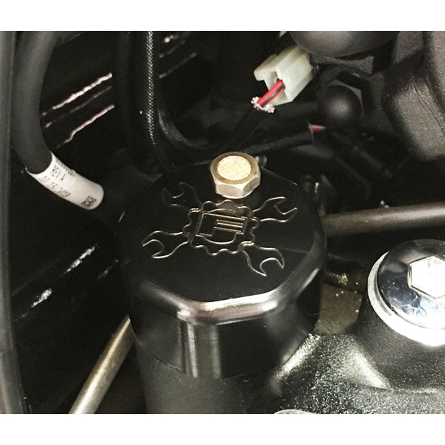 Feuling, oil tank breather kit vented dipstick Black cap