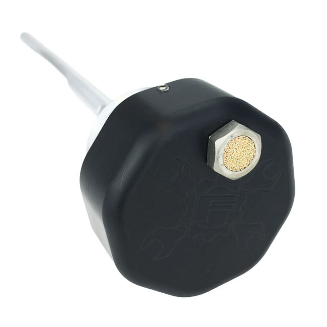 Feuling, oil tank breather kit vented dipstick Black cap