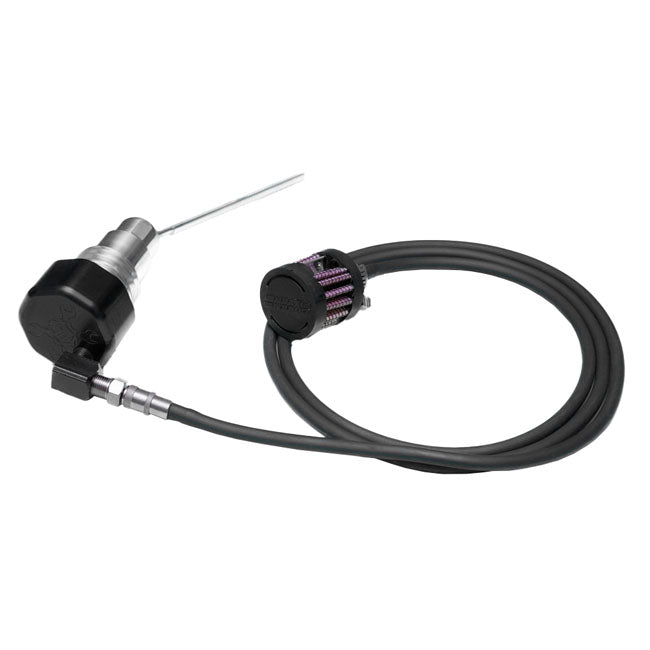 Feuling, oil tank breather kit vented dipstick Black cap