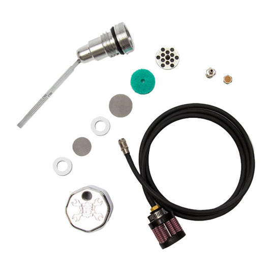 Feuling, oil tank breather kit vented dipstick Pol cap