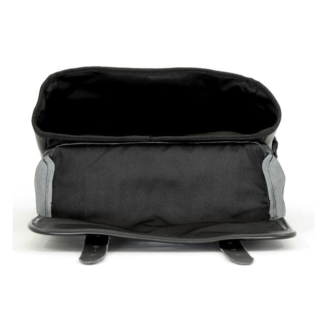 Longride, ''Classic'''' waxed cotton saddlebag. Black