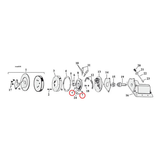 Roll pin, ratchet top transmission