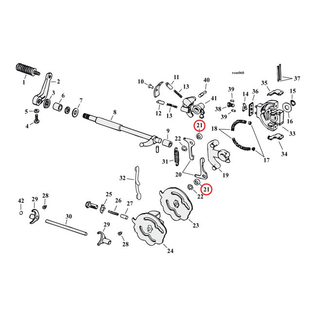 Spacer, shifter pawl