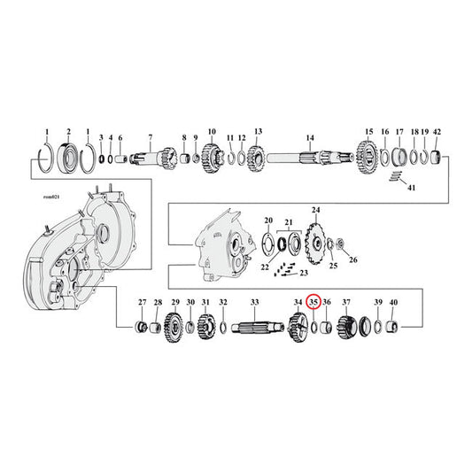 Thrust washer, countershaft 1st gear .056"