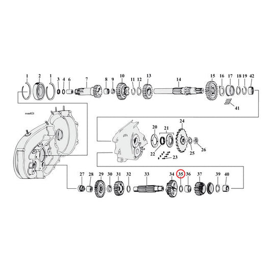 Thrust washer, countershaft 1st gear .080"
