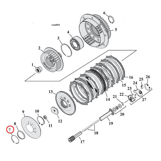 Retaining ring, clutch