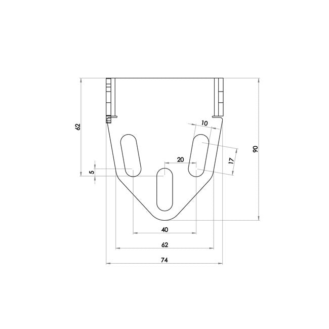 Zieger, under fender license plate bracket kit. X-Line5