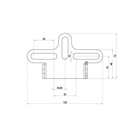 Zieger, under fender license plate bracket kit. X-Line6