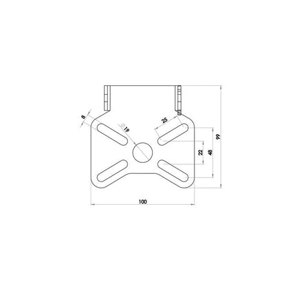 Zieger, under fender license plate bracket kit. X-Line8