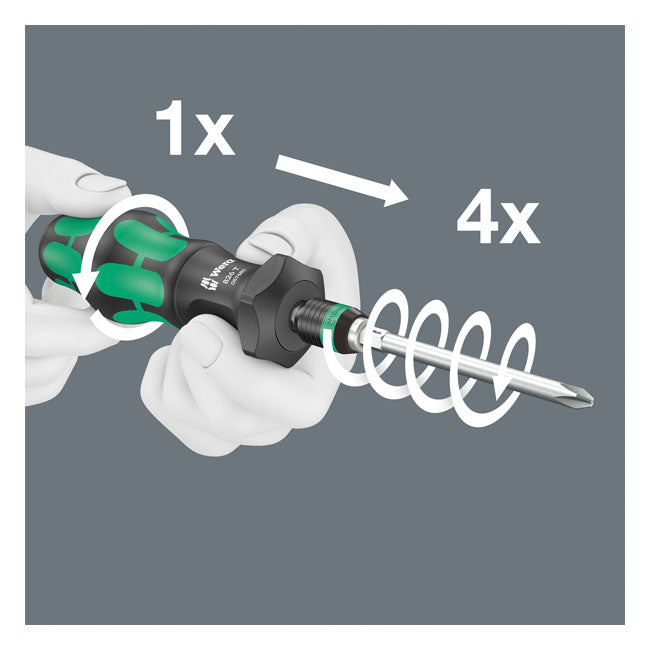 Wera, Kraftform 1/4" bit holding Turbo bit driver handle