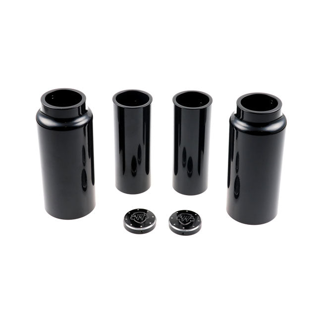 Cult-Werk, 6-piece fork tube cover kit Gloss black Logo
