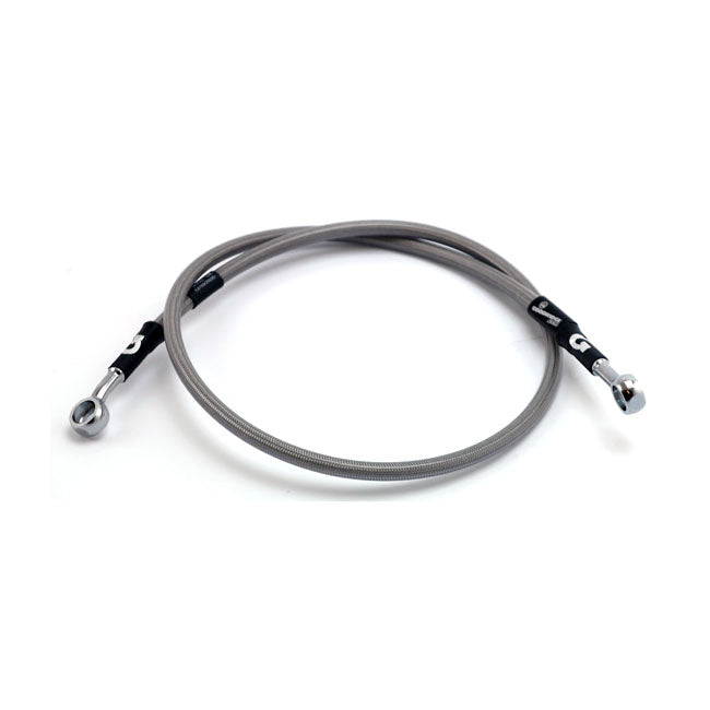 MCS by Goodridge brake line front, stainless clear coated