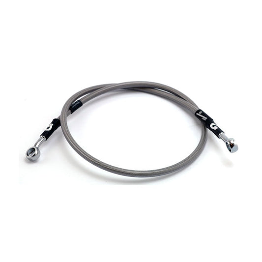 MCS by Goodridge brake line front, stainless clear coated