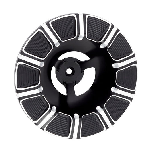 Arlen Ness, 10-Gauge Velocity 65°/90° air cleaner cover. Blk