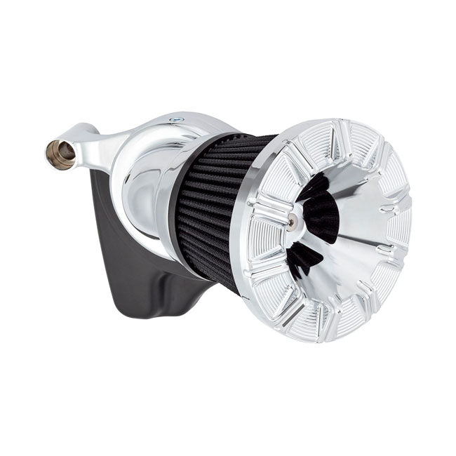 Arlen Ness, 10-Gauge Velocity 65°/90° air cleaner cover. Chr