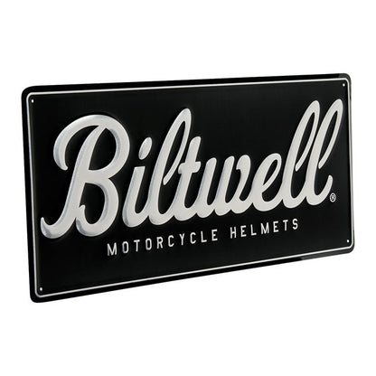 Biltwell Script shop sign black/aluminum