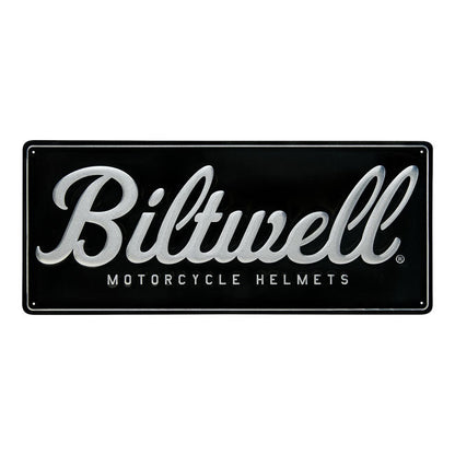 Biltwell Script shop sign black/aluminum